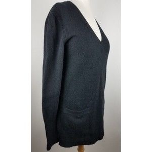 J.Crew women oversize long sleeve black pockets front sweater size XXS